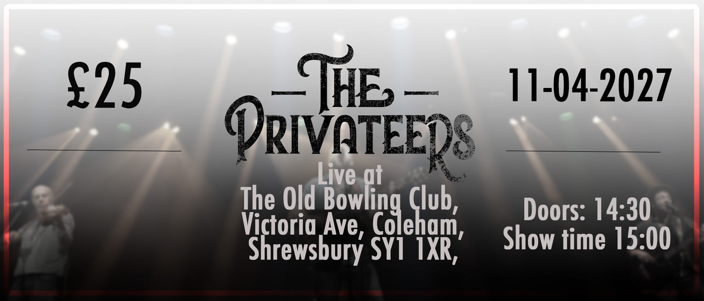 11 April 2027 - The Old Bowling Club, Shrewsbury –